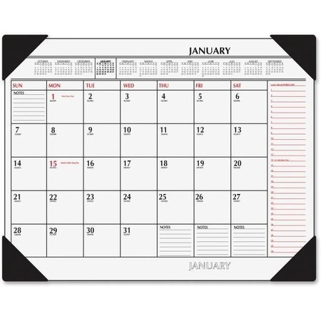 AT-A-GLANCE At A Glance AAGSK117000 Monthly Desk Pad Calendar; Red & Black AAGSK117000